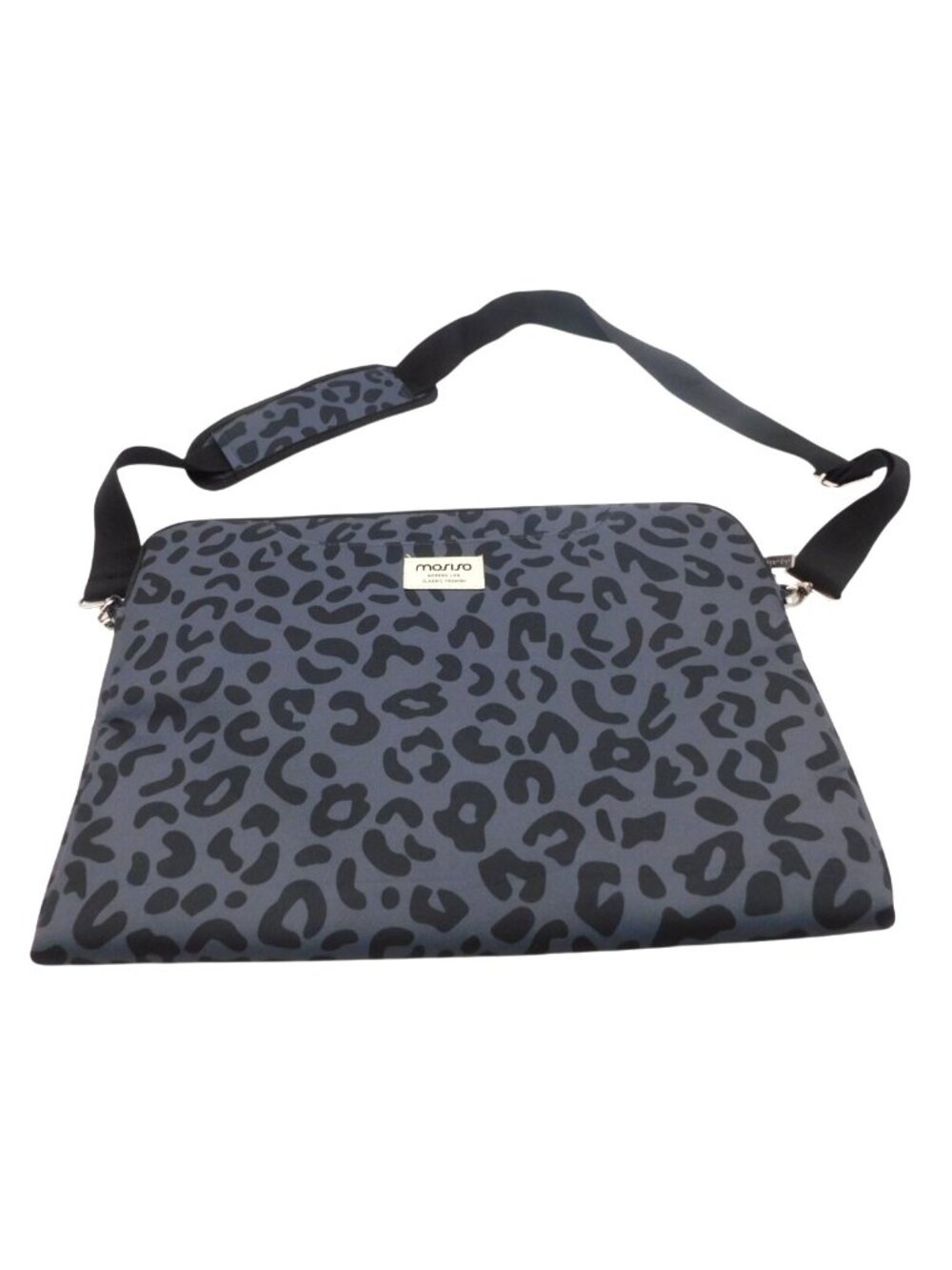 Mosiso Leopard Print Laptop Shoulder Bag Adjustable Strap Lightweight Stylish